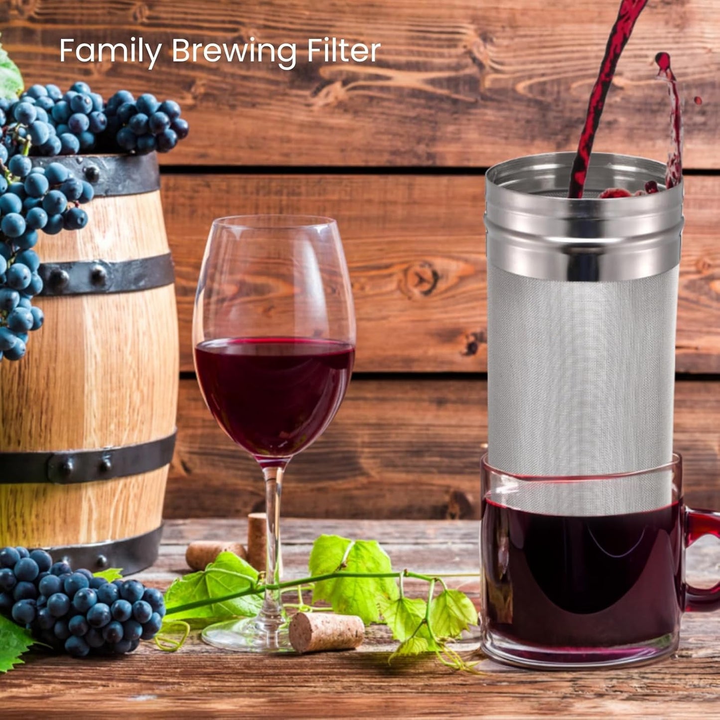 2 Pack Beer Dry Hopper Filters, 2.8 x 7 inch 300 Micron Mesh Hop Strainer with Lid, Stainless Steel Spider Nylon Bristles, Brewing Filters Straining Keg for Home Coffee Wine Juice