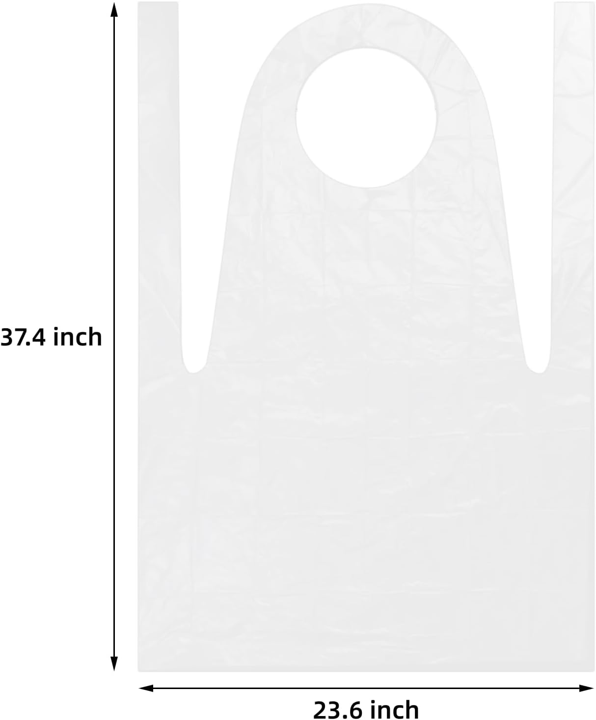 250 Pack Disposable Aprons, Waterproof Clear Plastic Smocks for Adults Painting Party, Cooking, Housework, Picnics, DIY Crafts