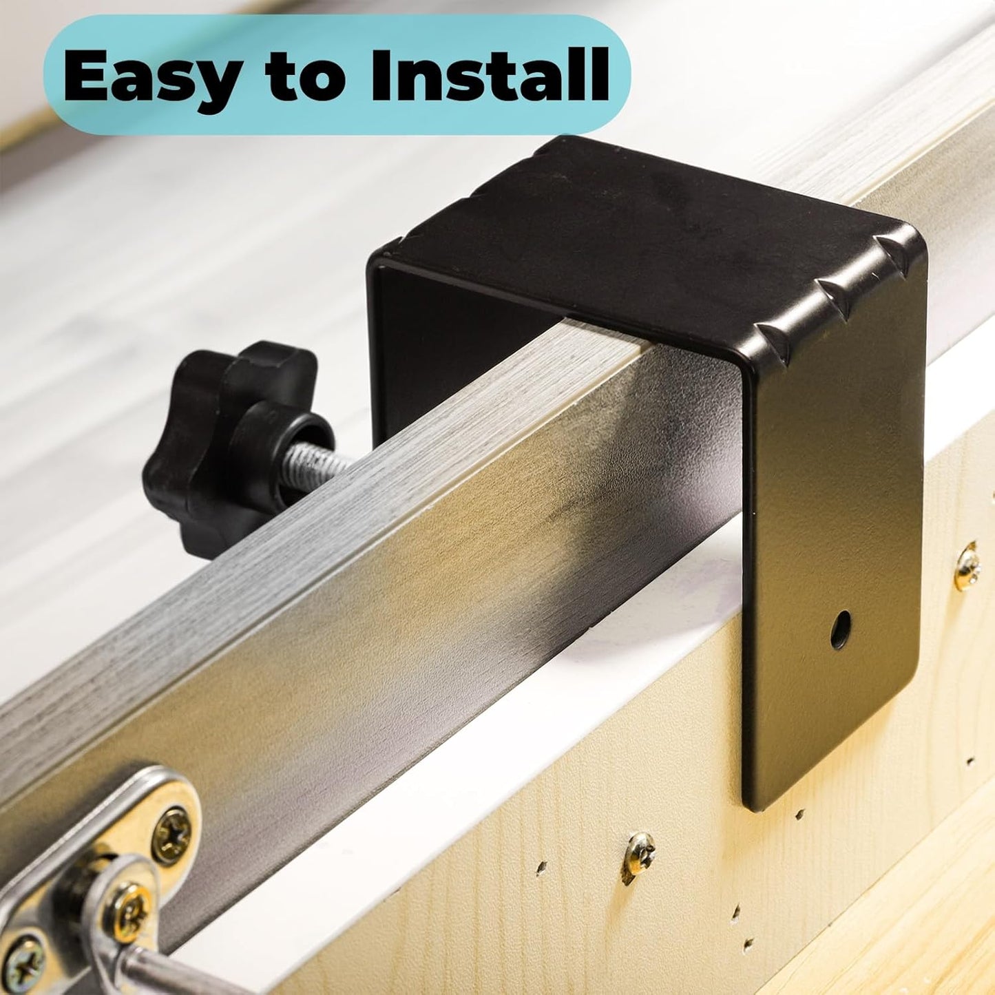 6 Pack C Clamps, 2 Inch Drawer Front Installation Clamp, Heavy Duty Cold Rolled Steel Desk Fixing Clip for Cabinet Mounting, Woodworking, Welding, and Building