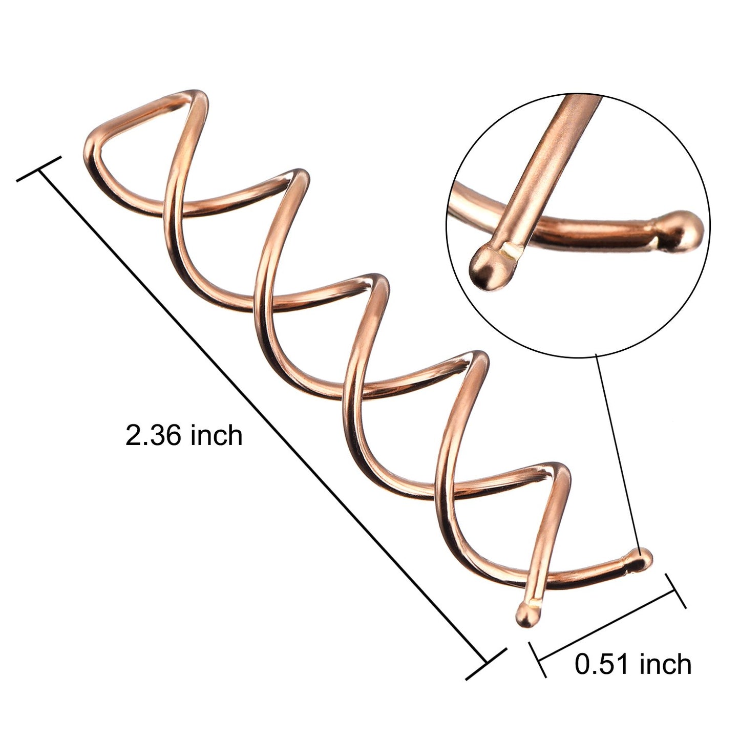 Spiral hair pins - rotating clips - knot rollers - DIY - rotating styling - hair sticks - hair styling tools - 20-piece set - rose gold
