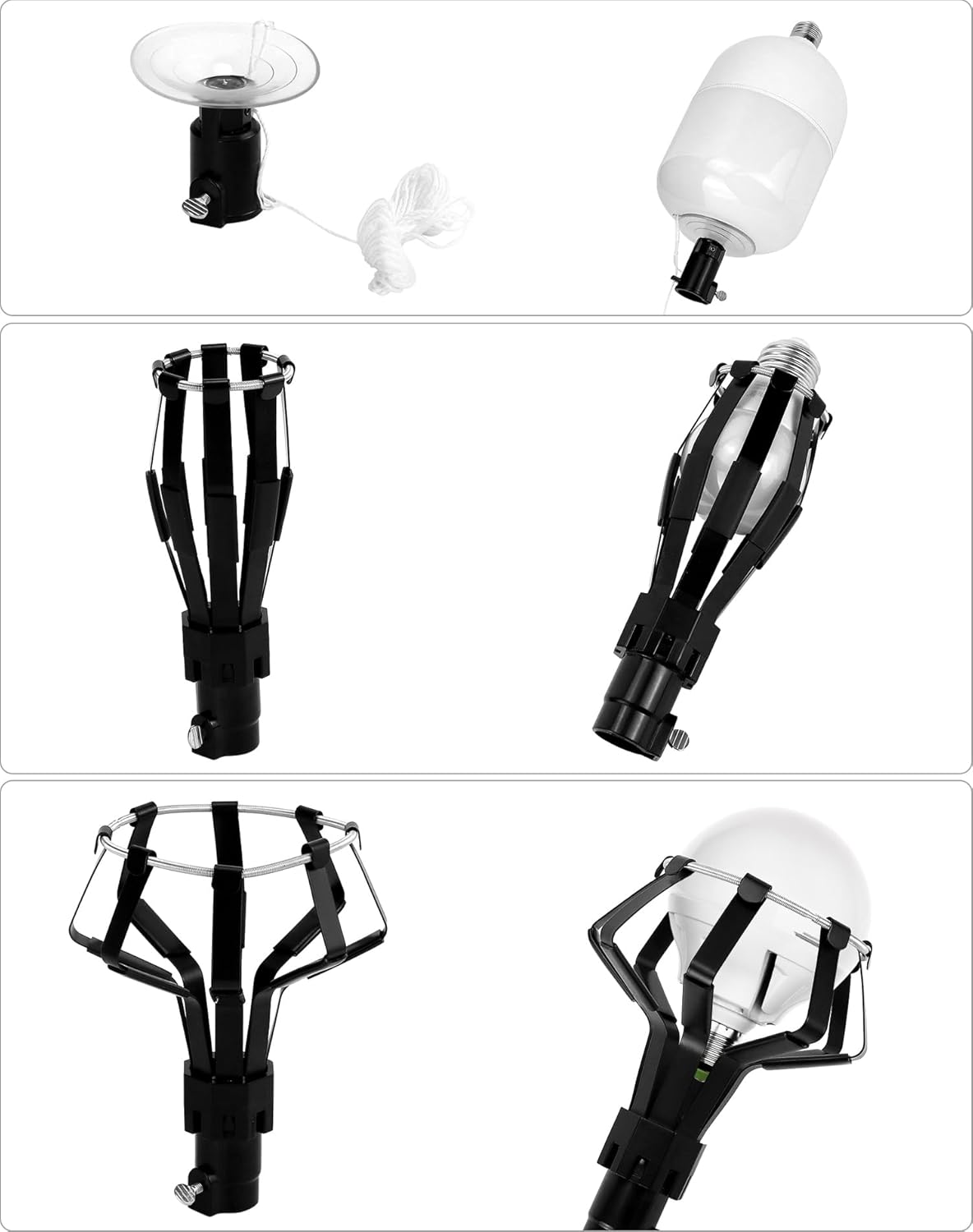 Professional lamp changing set - Lamp remover - Lamp removal and installation - 3-piece set - Suitable for light bulbs with high ceilings with standard, spotlight and recessed changers