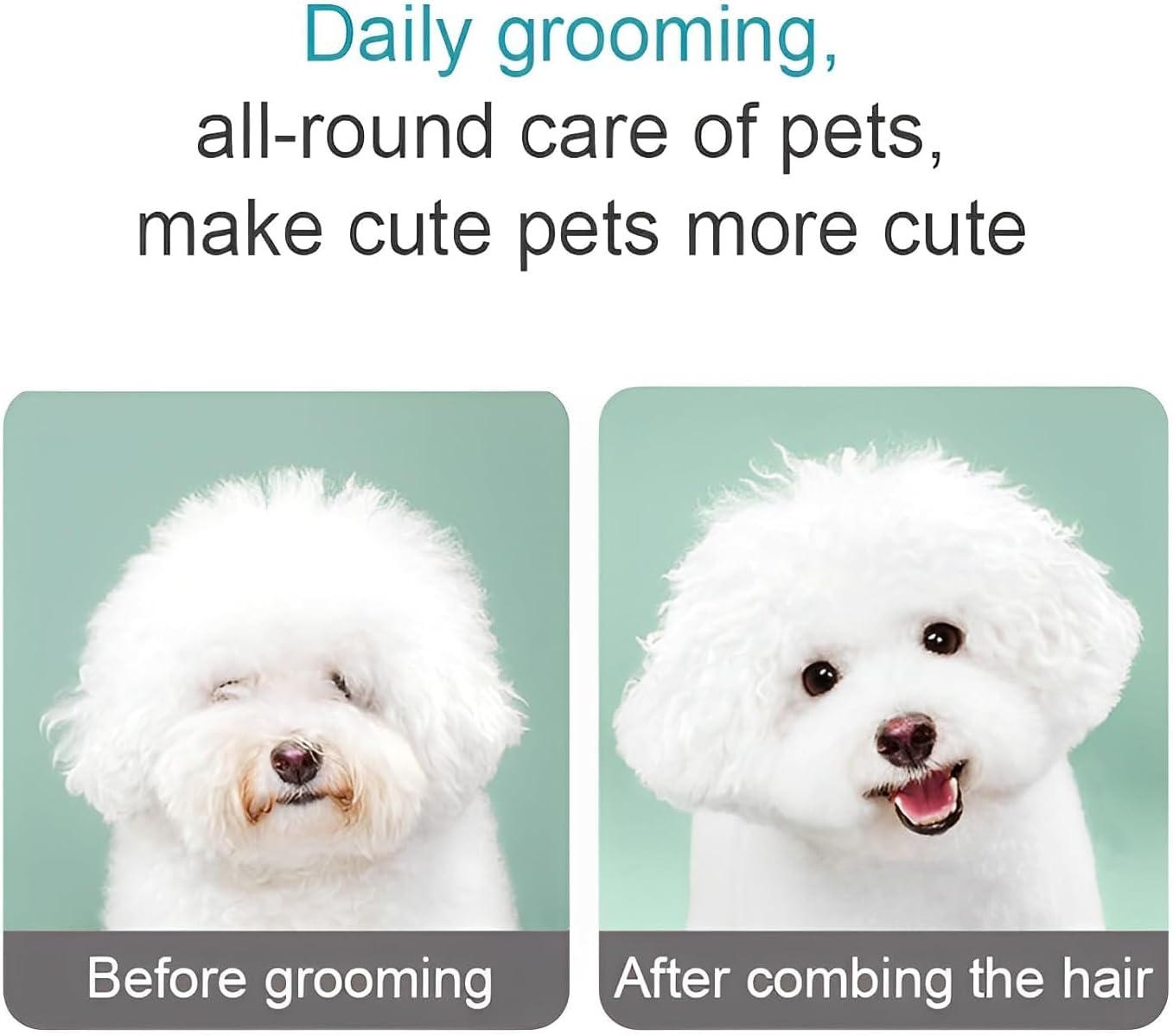 Flea comb for dogs and cats - Dog grooming tool - For removing tear stains, fleas, mange and lice