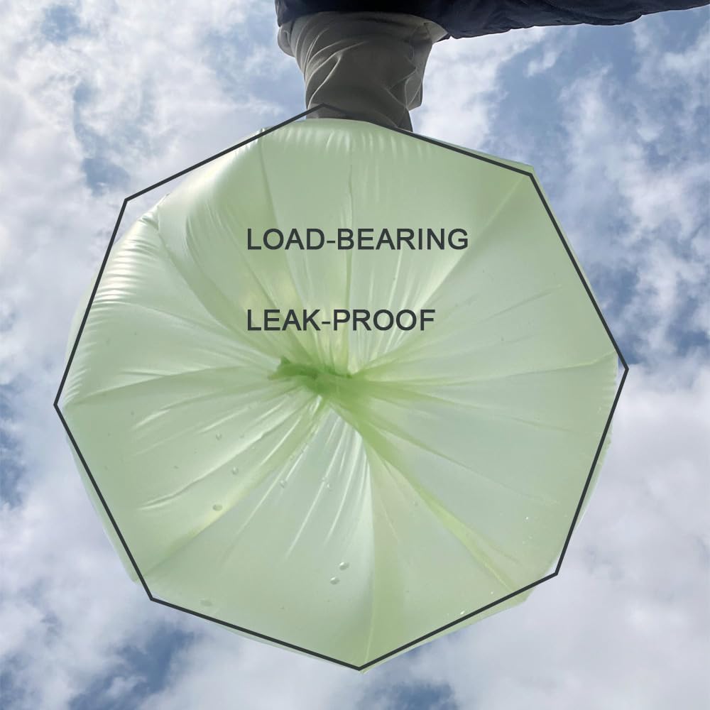 Small biodegradable garbage bags (100 pieces) - 10 litre food waste bags - compostable garbage bags - recyclable garbage bags for kitchen and office - green - 45 x 50 cm