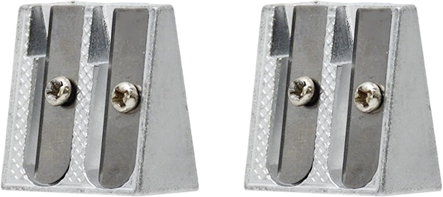 2-pack metal pencil sharpener with 2 holes Metal pencil sharpener for school Pencils for home School Office supplies