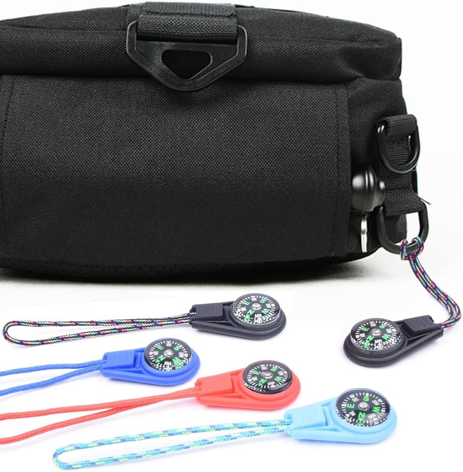 Kompas - 25-pack - Kids' Compass - Classroom - Mini Compass for Children - Hiking and Survival - Portable - Compass with Cord - 9 Colours