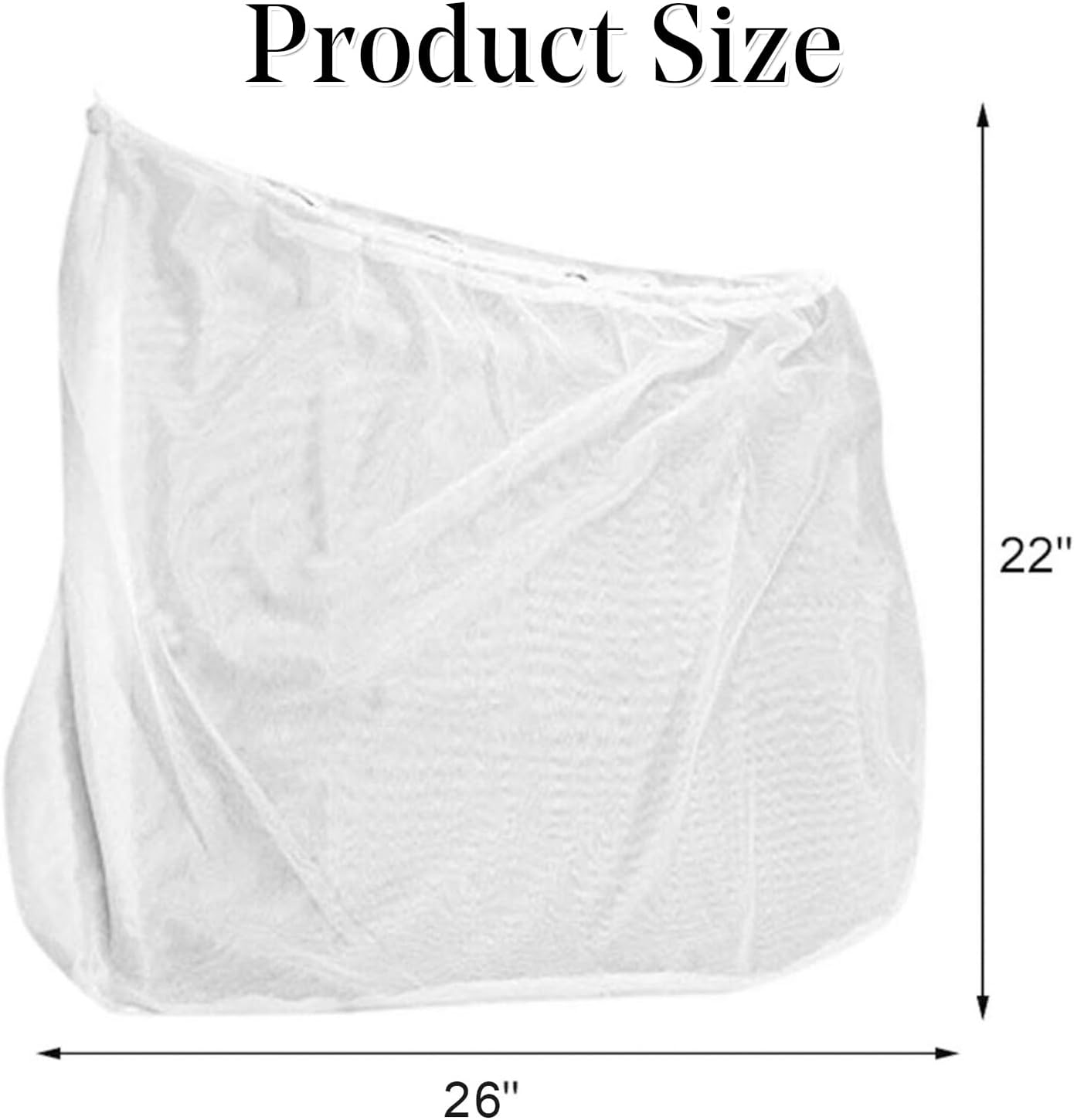 26" * 22" strainer bag for filtering home-brewed beer bags, wine, jam, fruit, nuts, milk, and yoghurt - jelly bag for making jam - reusable