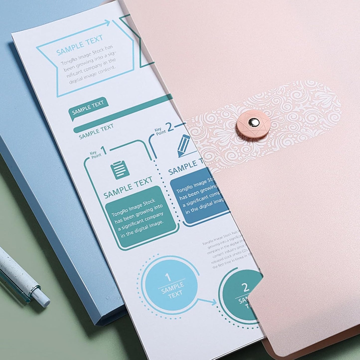 A4 Expandable folder - 3 poly pockets folder - 12 compartment folders large capacity accordion folders - expandable folders for office - business trips - home