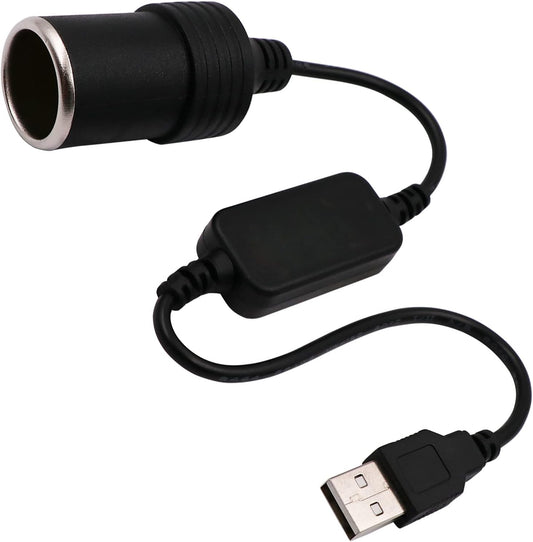 USB A male to 12V car cigarette lighter female adapter cable (max. 8W)