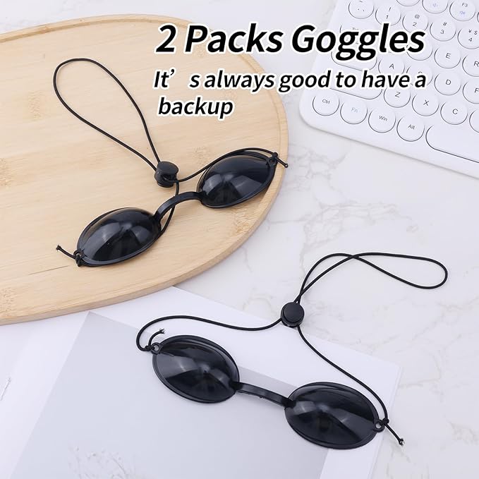 2 pairs of protective glasses for eye protection against red light - tanning glasses for women - tanning glasses for sunbathing