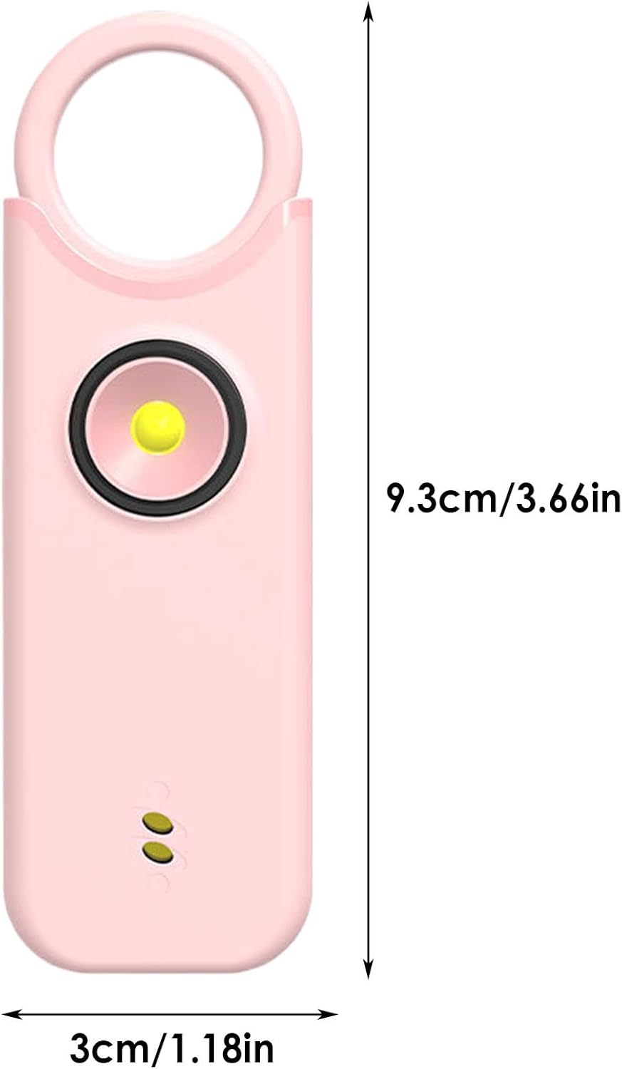 Personal alarm - Ladies - 135db - Rechargeable - SOS - LED light siren - Compact - Keychain - Siren with safety LED light