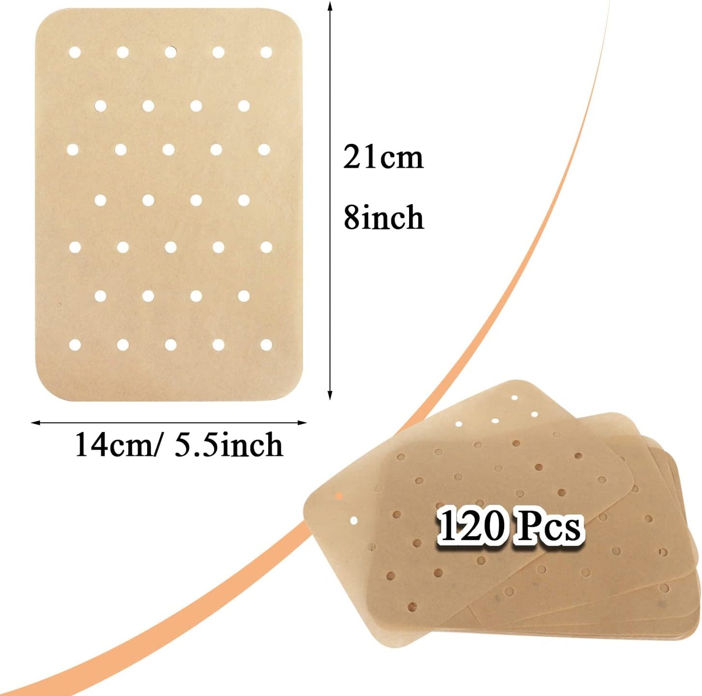 120 pieces of Airfryer paper baking forms, Airfryer baking forms compatible with Ninja Foodi Dual Airfryer, non-stick perforated baking paper compatible with Ninja DZ201 DZ401