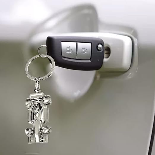 Silver racing keychain for Father's Day, birthday, Christmas for racing fans, 1 sport F1 keychain, keychain accessories Formula 1 gift for boys or men