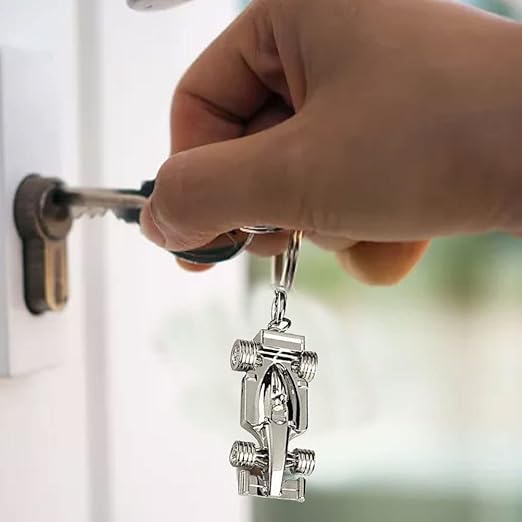 Silver racing keychain for Father's Day, birthday, Christmas for racing fans, 1 sport F1 keychain, keychain accessories Formula 1 gift for boys or men