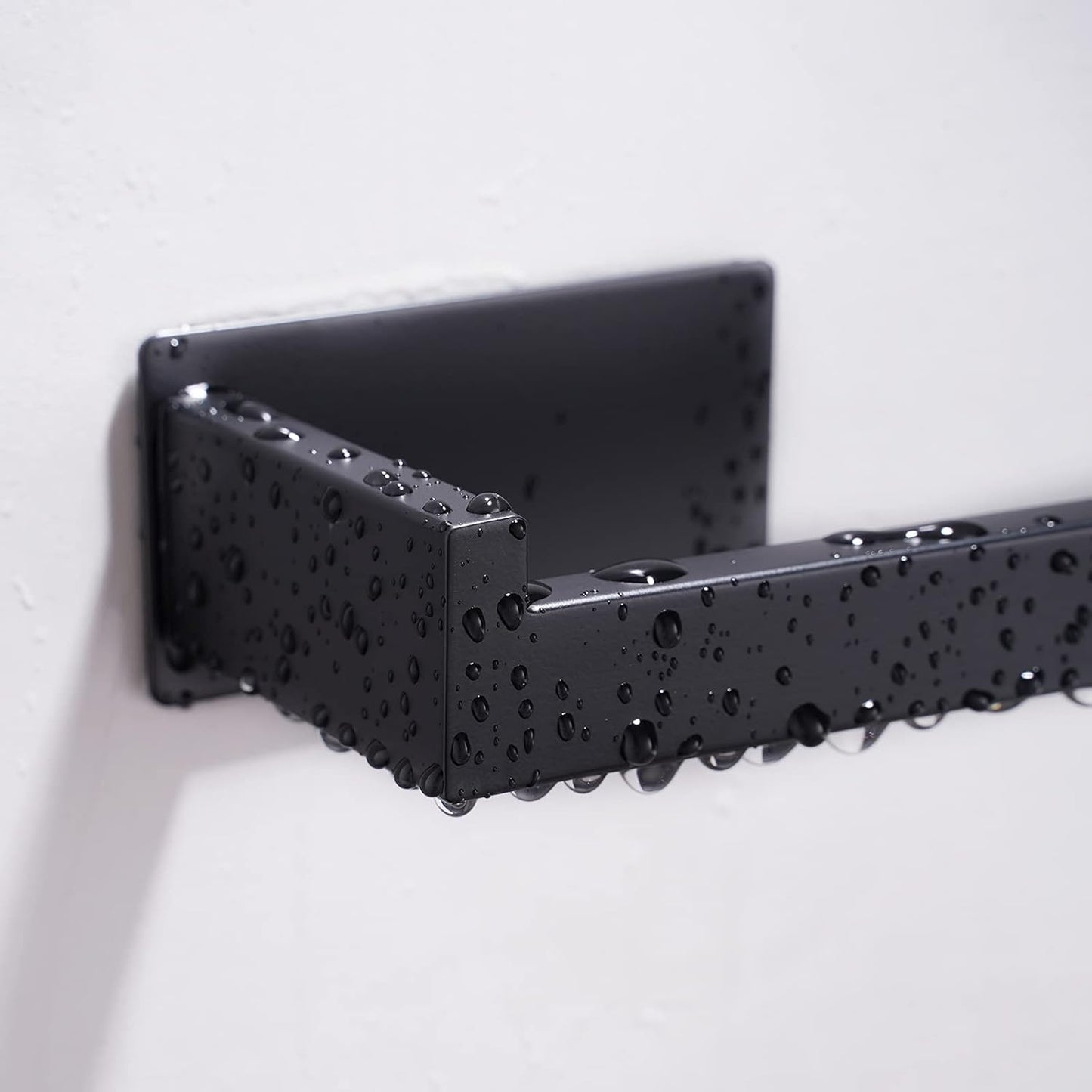 Toilet roll holder - No drilling required, high-quality 304 stainless steel toilet roll holder, self-adhesive, suitable for bathroom and kitchen, strong adhesion, waterproof, black