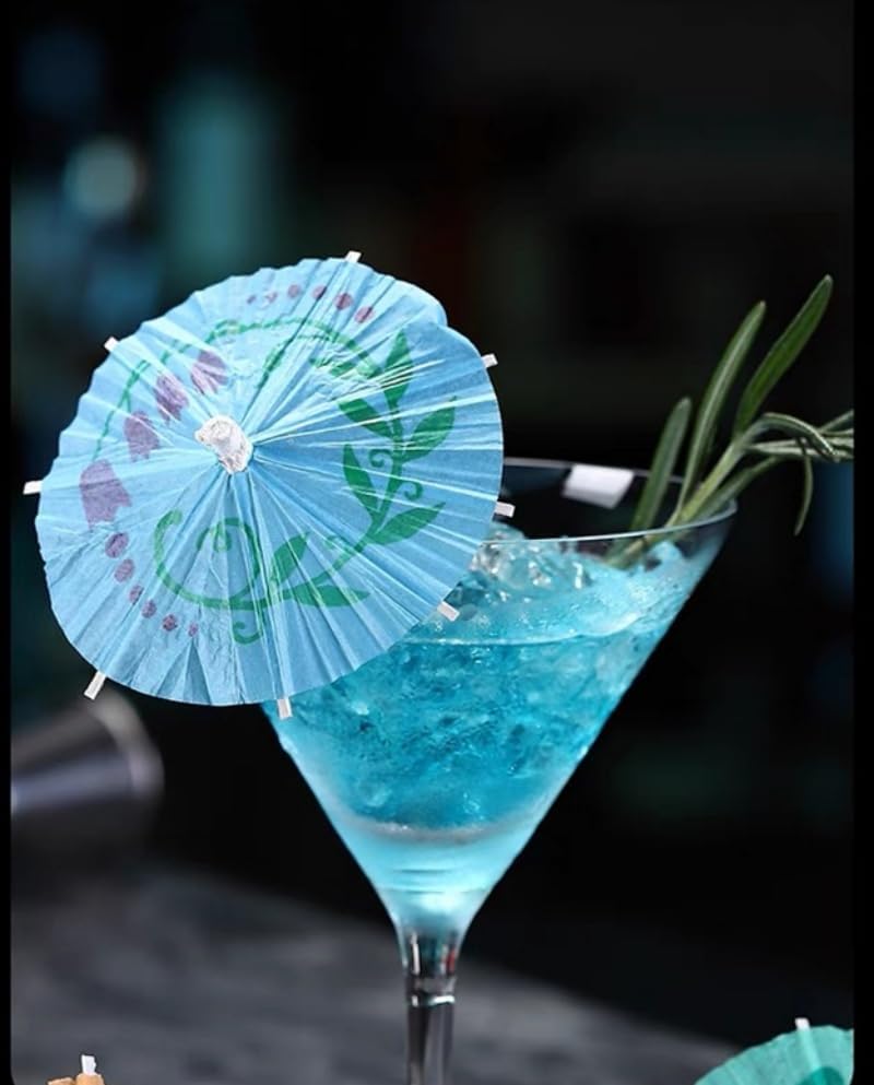 25 cocktail umbrellas for drinks - colourful paper umbrellas for drinks