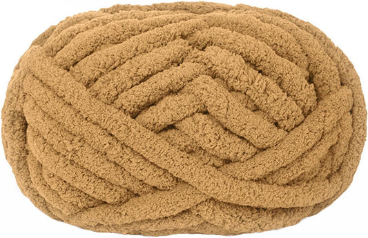 Chunky yarn - Hand-knitted blanket - 25 metres - Extra soft - DIY - Cushion - Blanket - Pet bed - brown