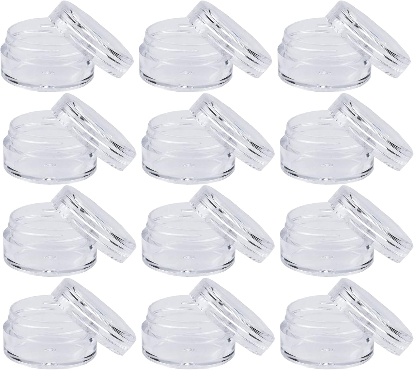 12 travel cosmetic jars, 5 ml cream, make-up monsters, containers with lids for women, glitter nail art, storage bottles