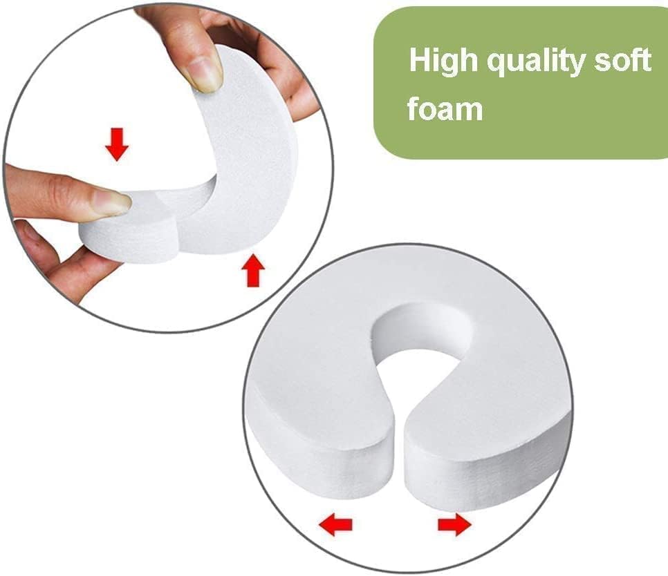 [6-pack -1.5 cm] Door latch safety lock, child door safety lock, baby safe door stopper, protect children's fingers with soft foam protection, prevent finger pinching injuries, child or pet cannot be locked in the room