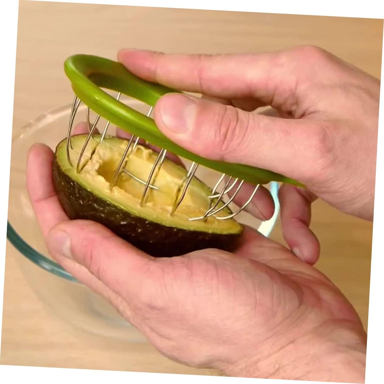 Avocado splitting tool - Stainless steel, dishwasher safe, portable fruit tool - For splitting avocados, kiwis, avocados and similar fruit