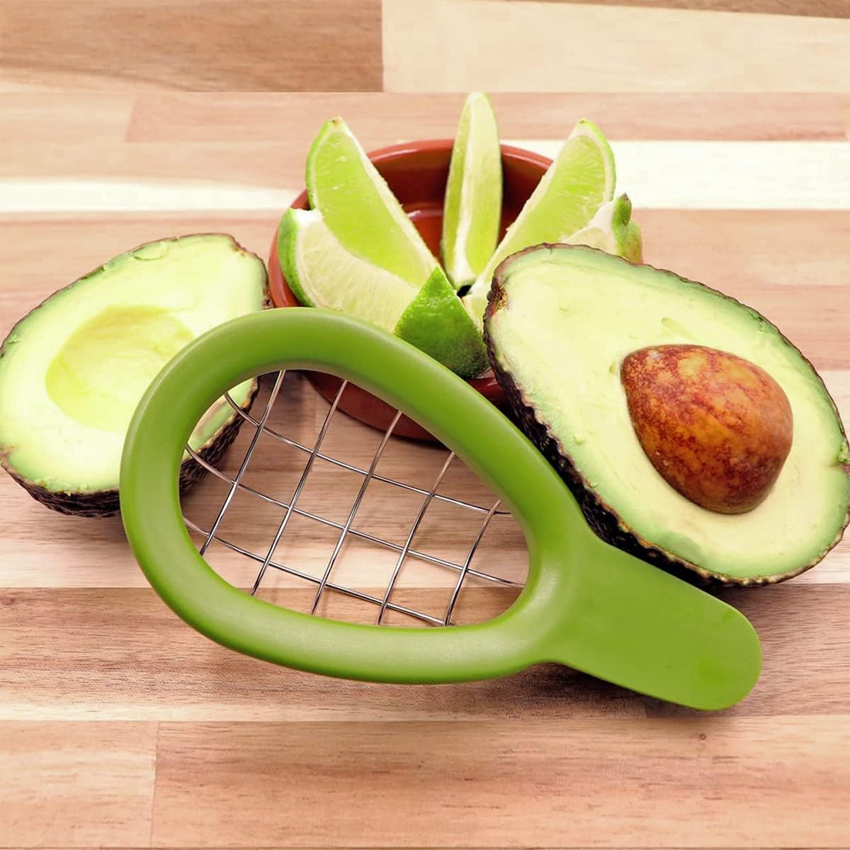 Avocado splitting tool - Stainless steel, dishwasher safe, portable fruit tool - For splitting avocados, kiwis, avocados and similar fruit