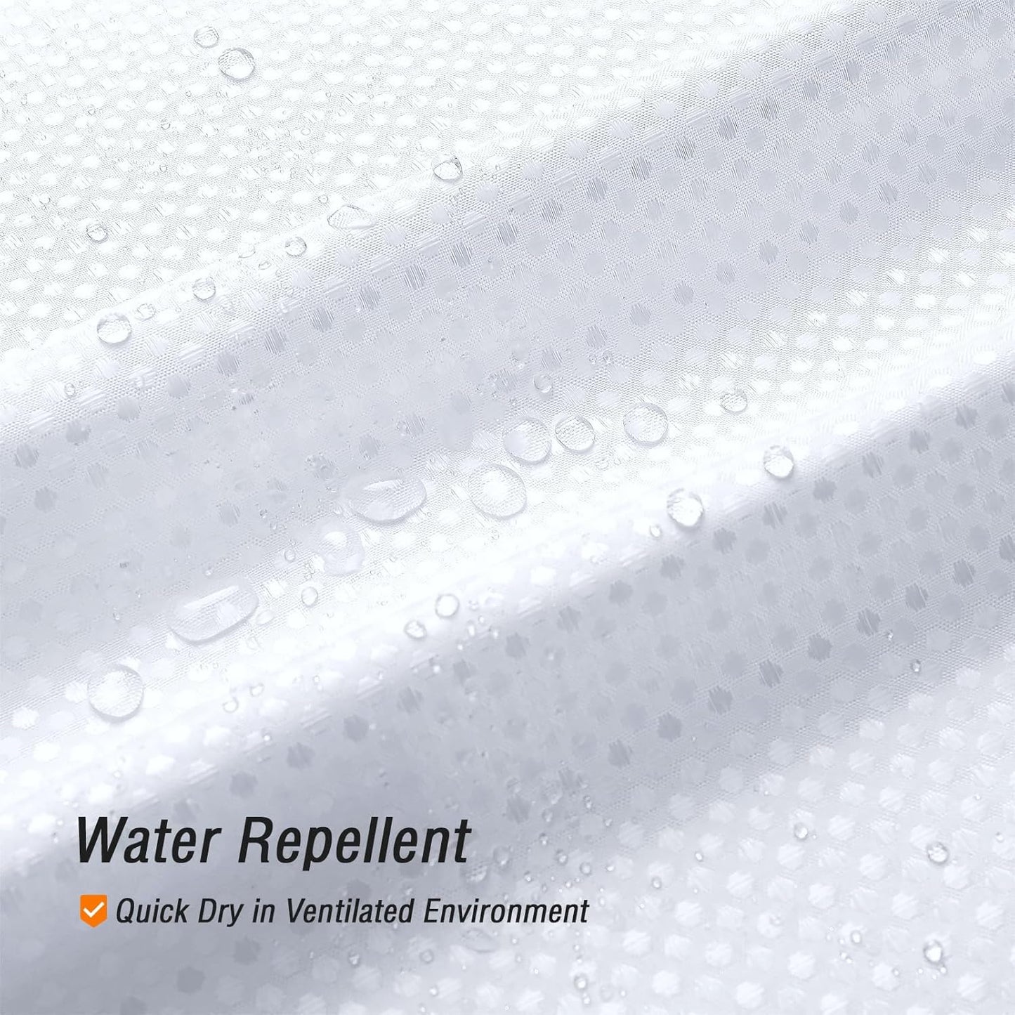Shower Curtain - Waffle Shower Curtain - 180 x 200 cm - White Shower Curtain - Textured Fabric - Bathroom Shower Curtain - Waterproof - Machine Washable