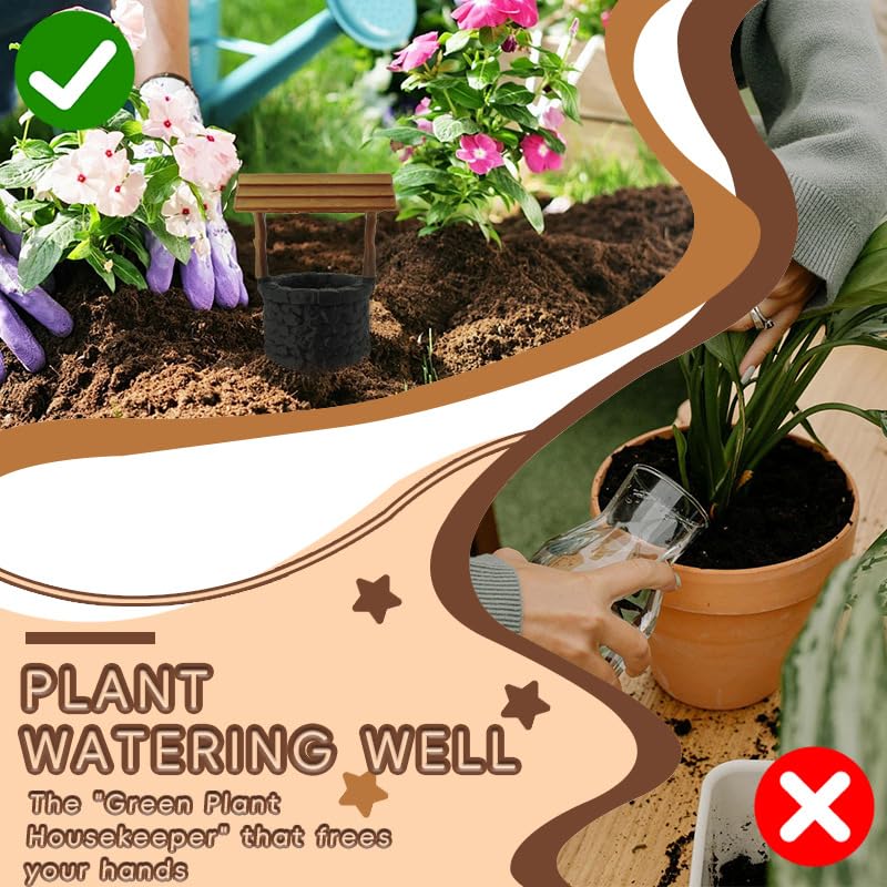Self-watering flower pot insert - Automatic drip irrigation stakes for indoor and outdoor plants - Resort Plant Watering System - Slow watering stakes for potted plants