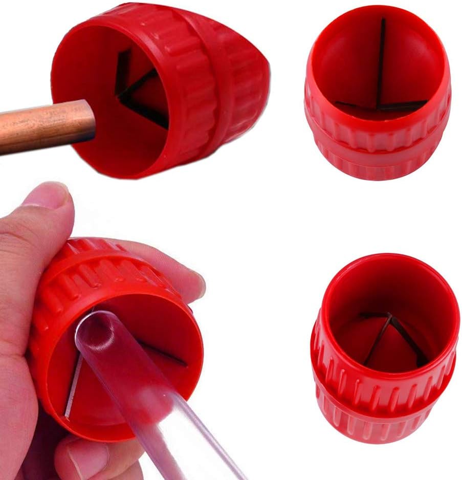 Pijpontbraamgereedschap - Her Kindness Copper Pijpontbraamgereedschap - Ontbraamgereedschap Universal Pipe Reamer 3 mm-38 mm (0-12 inch-1-5 inch) Internal and External Reamers Pipe Tool Acrylic Pipe Beveling Tool