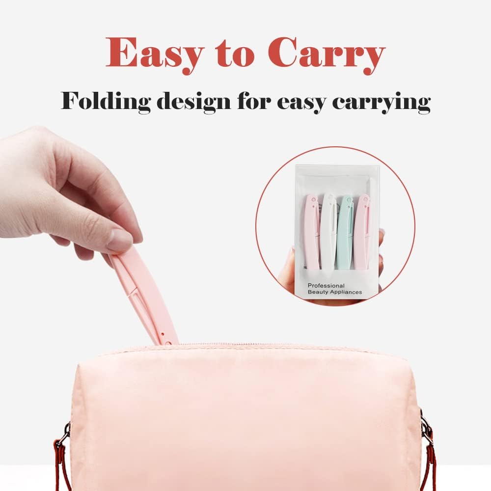 Set of 4 face razors - microdermabrasion blades for the face - eyebrow trimmers - facial shavers and facial hair removal devices.