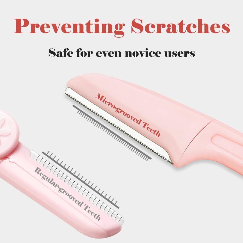 Set of 4 face razors - microdermabrasion blades for the face - eyebrow trimmers - facial shavers and facial hair removal devices.