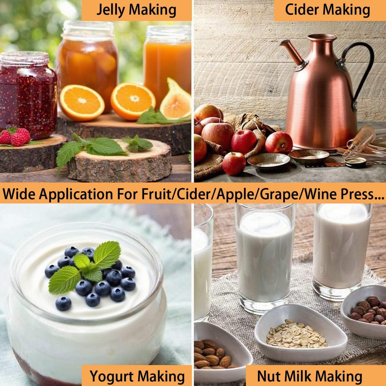 26" * 22" straining bag for filtering home-brewed beer, wine, jam, fruit, nuts, milk and yoghurt - jelly bag for making jam - reusable