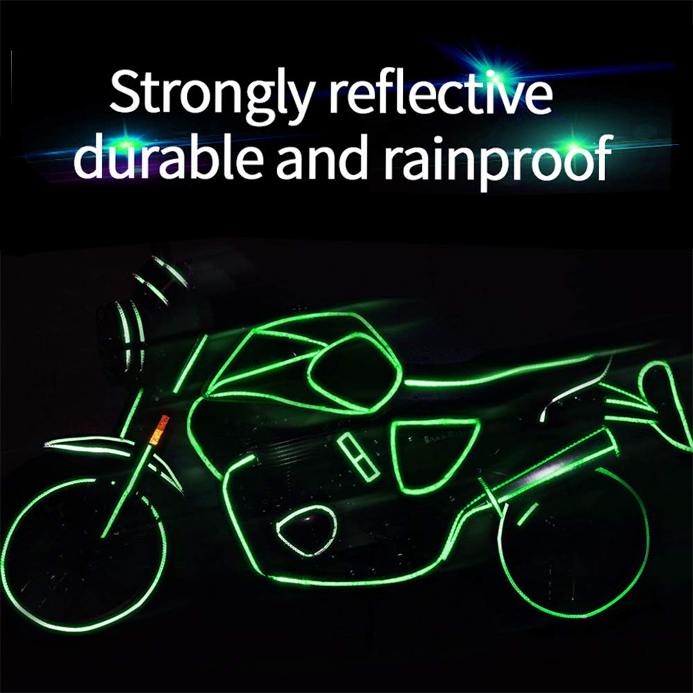 Reflective tape - 5 colours - Night safety - Reflective warning stickers - Waterproof - Outdoor - Reflective tape for bike wheels - Suitable for bikes, trailers and motorcycles