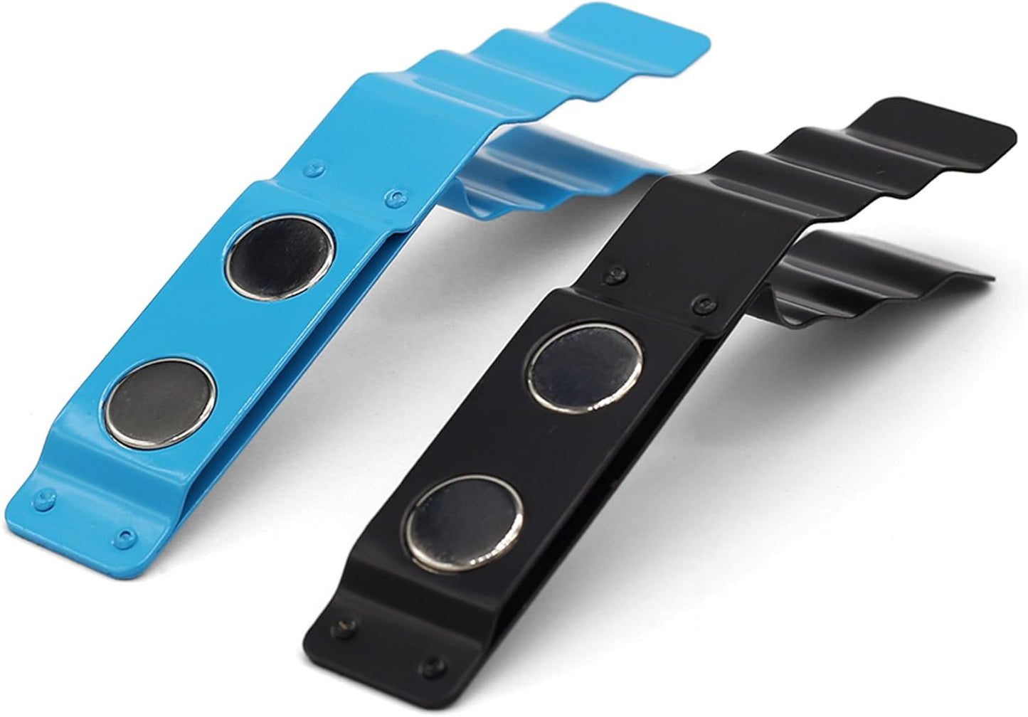 Magnetic Golf Cart Clamp - Aluminium Alloy Accessory - Fits Ring Sizes 30-70 - Strong Magnetic Clamp - Suitable for Golf, Barbecue, Fishing and Outdoor Use (2-pack - Black + Blue)