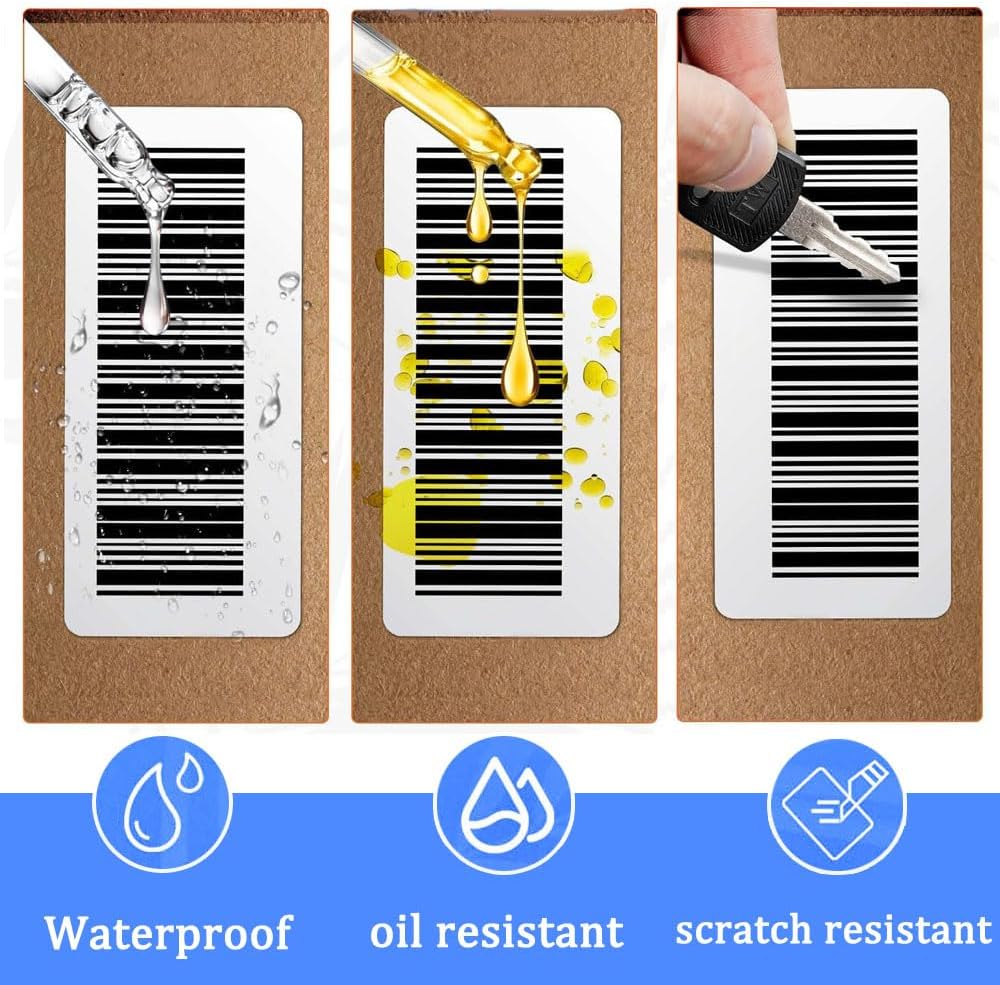 1000 stickers on a roll - food labels - self-adhesive blank labels 60 × 30 mm - white - removable. Suitable for frozen products - kitchens - supermarkets - office supplies - refrigerators - laboratory refrigerators - jam - spices.