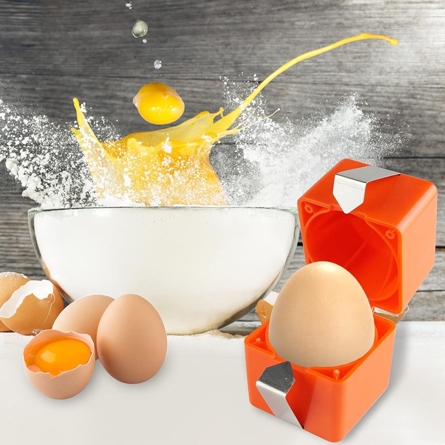 Egg slicer - for raw eggs - eggshell cutter - stainless steel eggshell slicer - eggshell separator