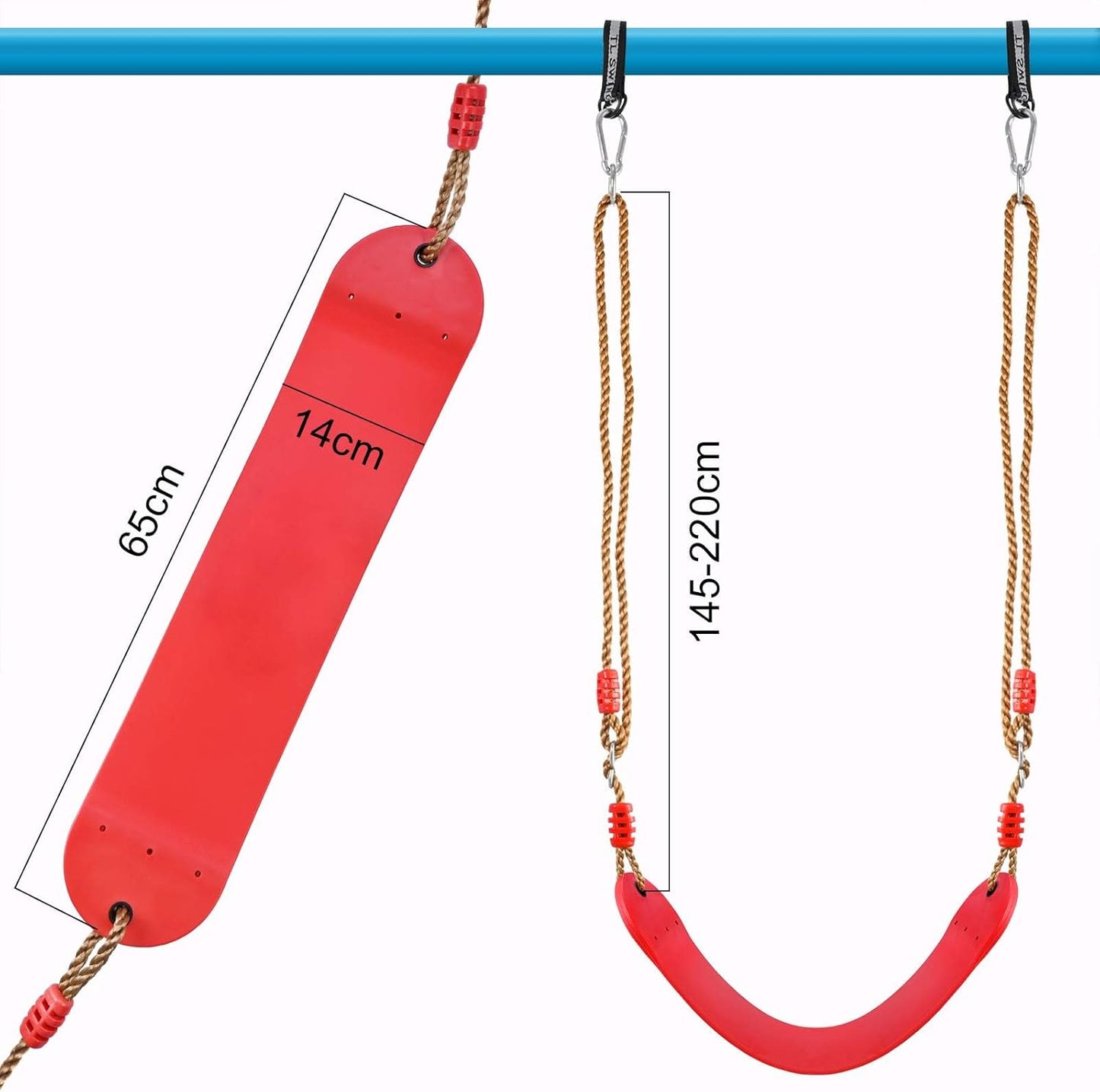 Soft swing - Kids - Soft outdoor swing - Obstacle course - Sling swing - EVA - Soft plank swing - Kids' entertainment and fitness