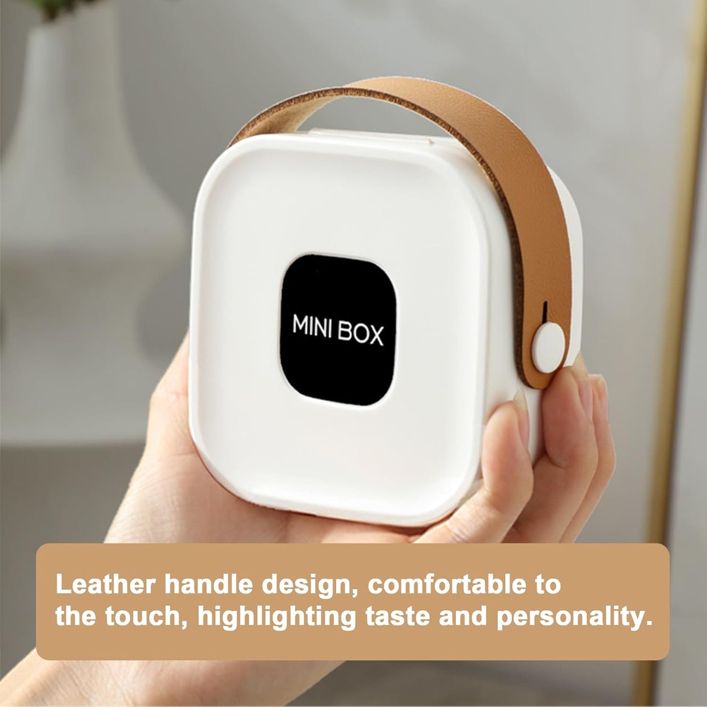 Mini jewelry boxes - Portable multifunctional storage organizer - Jewelry and ring organizer - Gift box - For girls and women (white)
