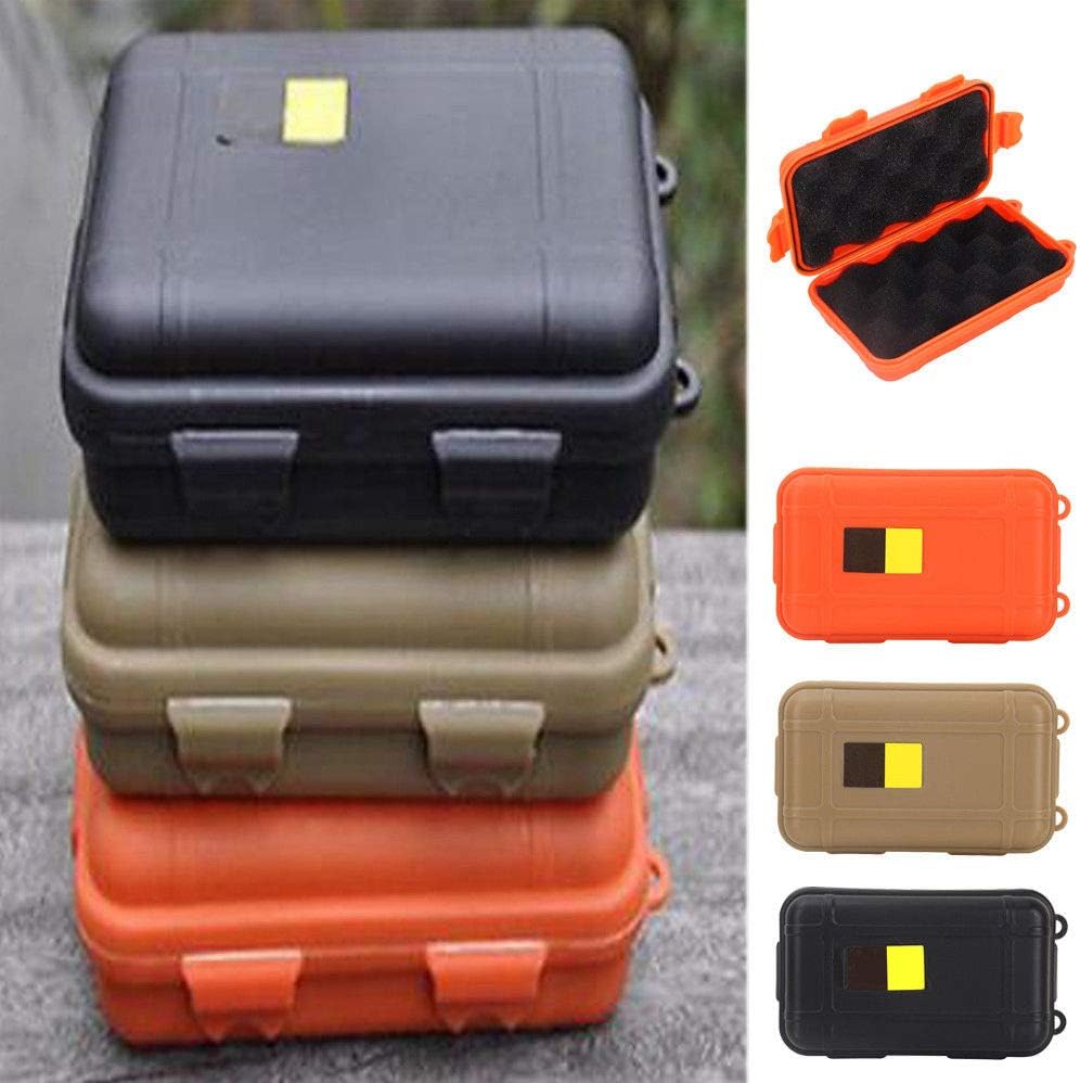 Sealed boxes - Set of 3 - Outdoor Survival Boxes - Container Storage Boxes - Plastic - Shockproof boxes - Survival Sealed boxes - 3 Colours - 4.88 x 2.93 x 1.37 inch