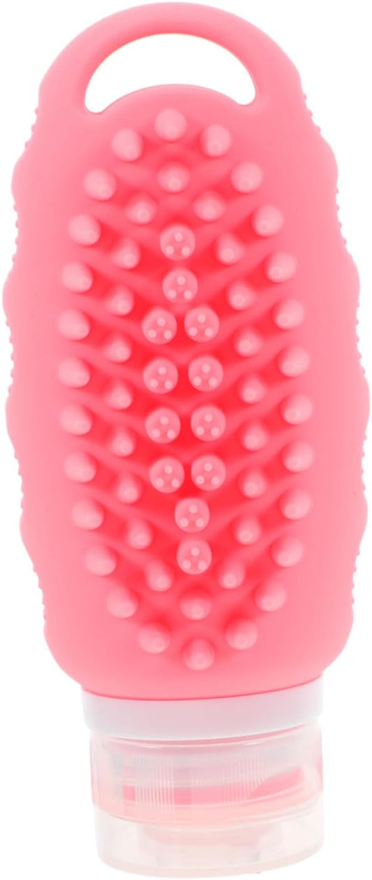 Portable silicone travel bottles - 3-pack reusable toiletries of 90 ml - Suitable for shampoo, conditioner and hair oil - Lightweight travel accessory - Suitable for both men and women