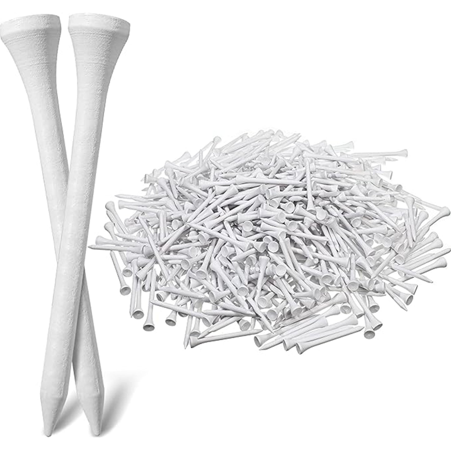 Golf Tees - Wit - Wooden - 50 Pins