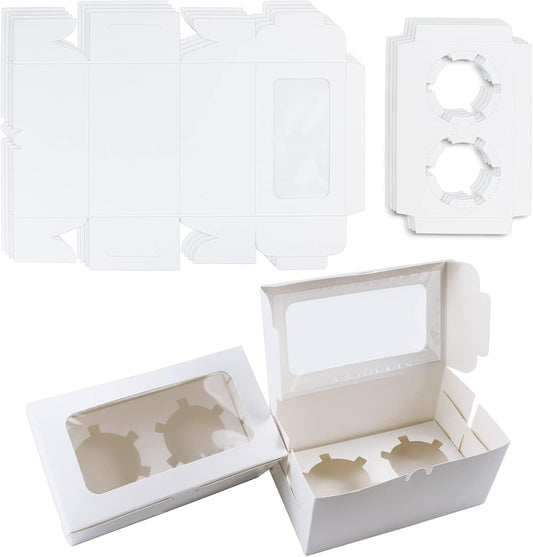 Cupcakedozen - With paper - 30 pieces - with 2 paper holders - Cupcake cases - Cake boxes - for birthday parties - Celebrations - Baking supplies - 16*9*7.5cm