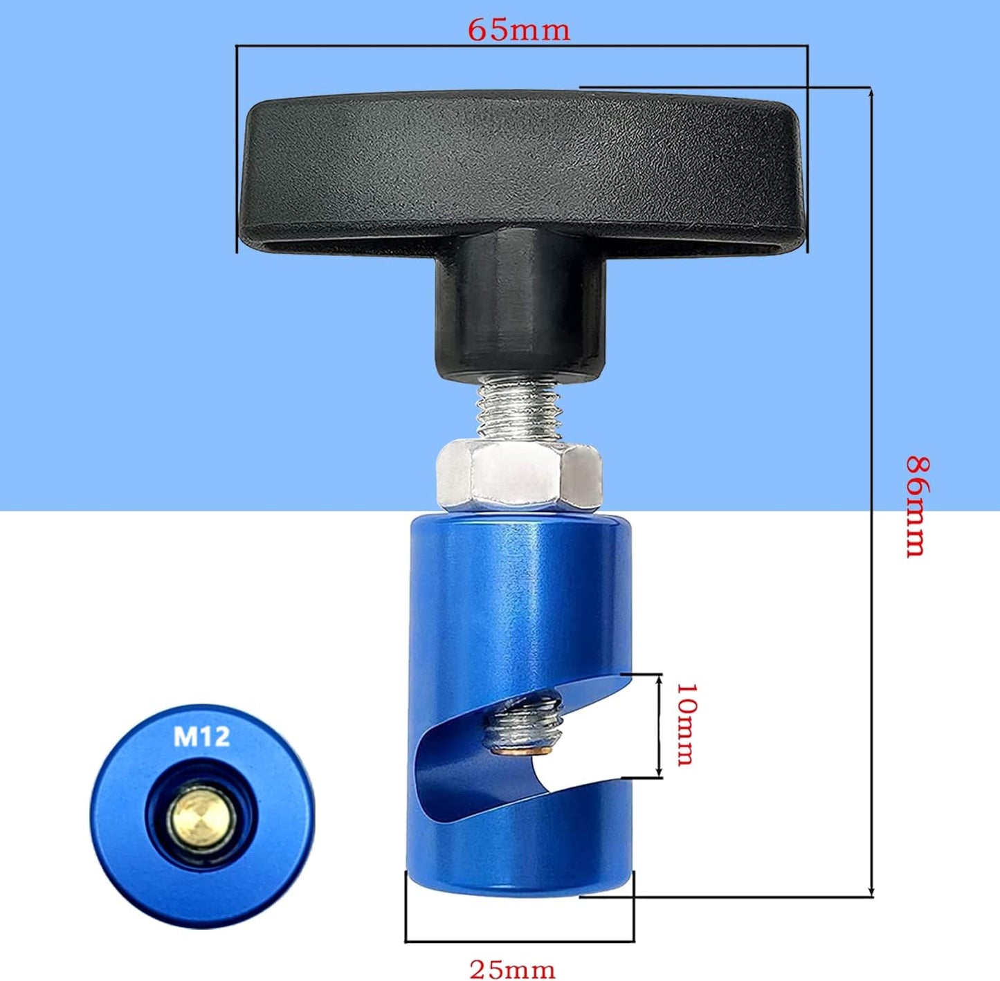 Hefsteunklem - 2 pieces - Bonnet support bar - Boot support - Non-slip device - Lifting bar - Non-slip tool