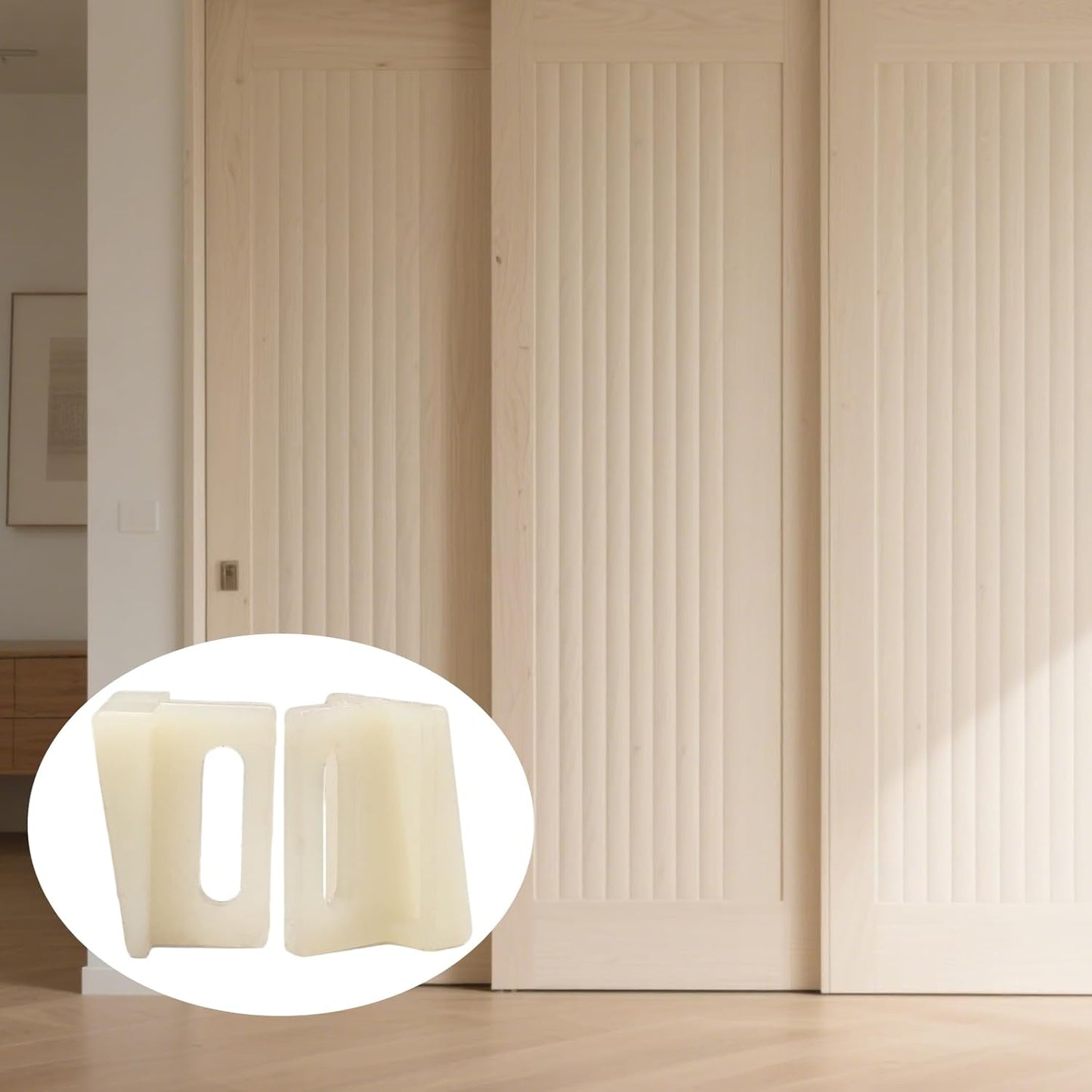Biaungdo 10 Pack Pocket Door Bottom Guide, White Pocket Door Guide Kits Replacement