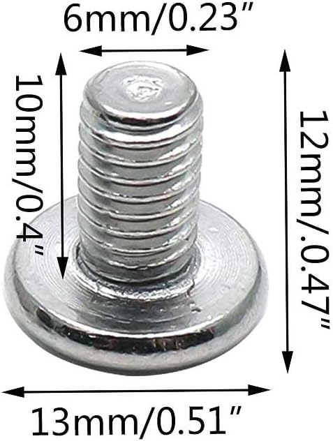 Biaungdo M6x10mm Stainless Steel Flat Head Hex Socket Cap Bolts Screws Countersunk Connector Fastener,Pack of 30