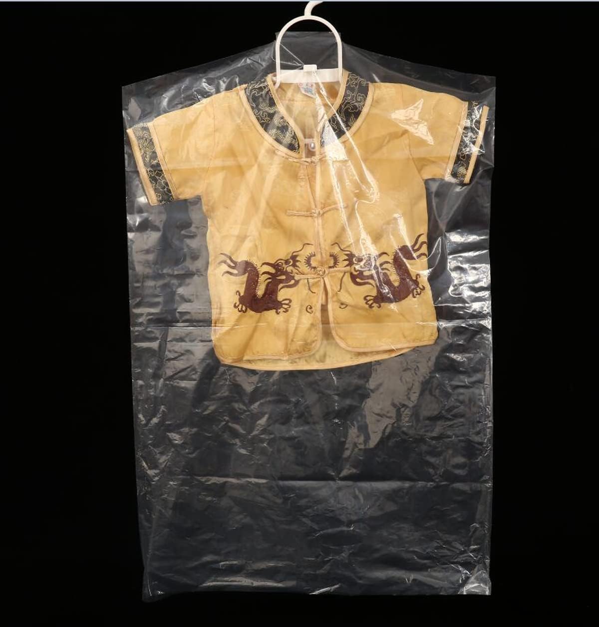 20 Pack Clear Plastic Clothes Covers, 27.5 Inch Dry Cleaning Bags Hanging Dust Proof Garment Bags for Kids for Home Storage, Dry Cleaners (45 x 70cm)