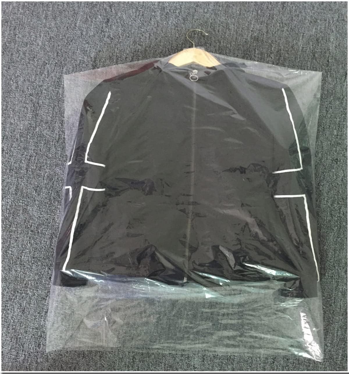 20 Pack Clear Plastic Clothes Covers, 27.5 Inch Dry Cleaning Bags Hanging Dust Proof Garment Bags for Kids for Home Storage, Dry Cleaners (45 x 70cm)