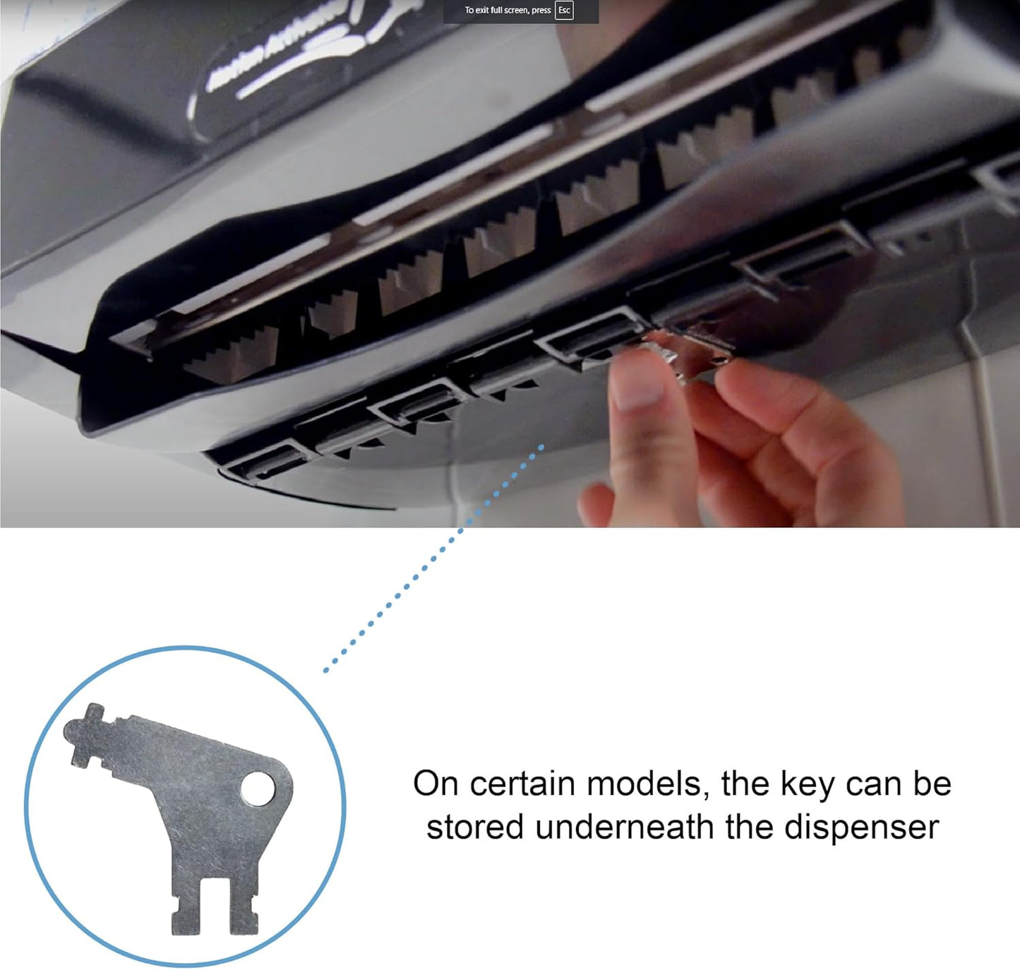 Paper Towel Dispenser Key for Georgia Pacific Commercial Machines - Also Fits GP Toilet Paper and Soap Dispensers, 3-pk
