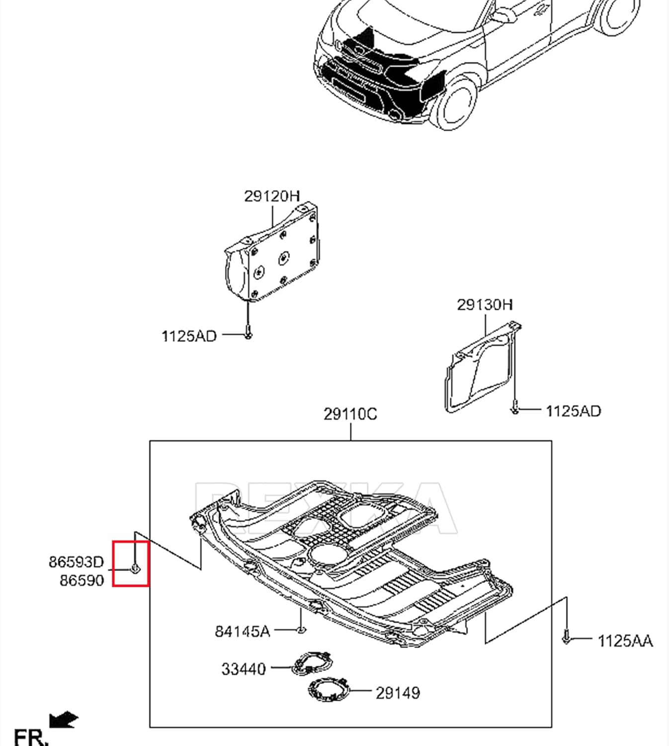 Rexka 20pcs Fender Liner Push-Type Retainer Clip Fastener Compatible with Hyundai Kia 86595-2T500 Accent,Azera,Elantra,Equus,Genesis, Ioniq, Kona,Santa Fe,Sonata,Tucson,Veloster,Optima,Sedona
