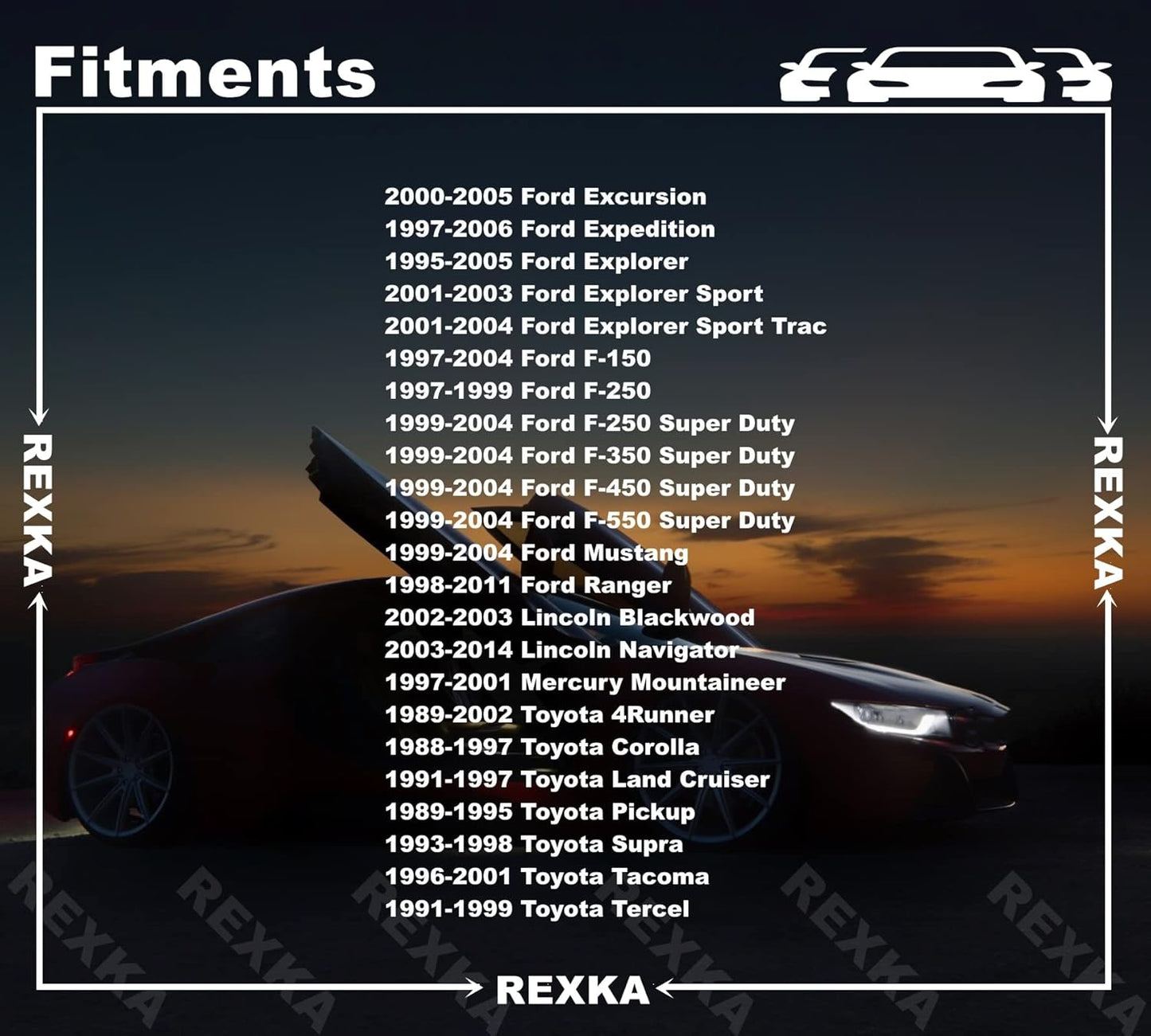 Rexka 10pcs Headlamp Assembly Grommet Retainer Clip Nut N811169S Compatible with Ford Toyota 90189-06111 4Runner, Land Cruiser, Pickup, Tacoma,Tercel, Expedition, Explorer,F150,Ranger, Mustang, Trucks