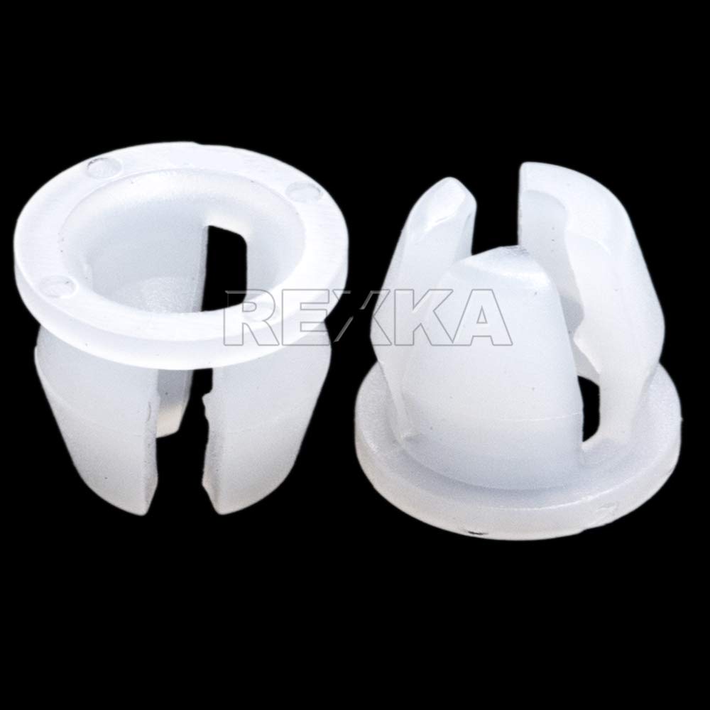 Rexka 10pcs Headlamp Assembly Grommet Retainer Clip Nut N811169S Compatible with Ford Toyota 90189-06111 4Runner, Land Cruiser, Pickup, Tacoma,Tercel, Expedition, Explorer,F150,Ranger, Mustang, Trucks