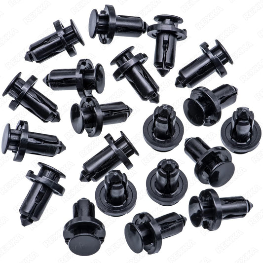 Rexka 20pcs Splash Shield Under Cover Mud Guard Wheelhouse Liner Bumper Cover Push Type Retainer Clip for Nissan 01553-09241 240SX Maxima Subaru Forester Impreza Legacy Outback STI Tribeca WRX